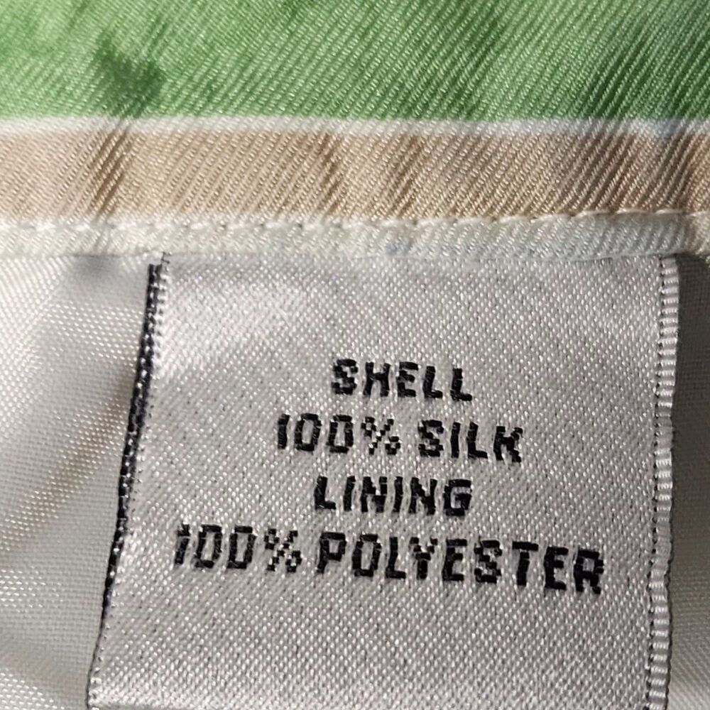 Pure Silk Geometric Wrap Skirt Resort Coastal Grandmother Talbots 10 - Picture 6 of 10